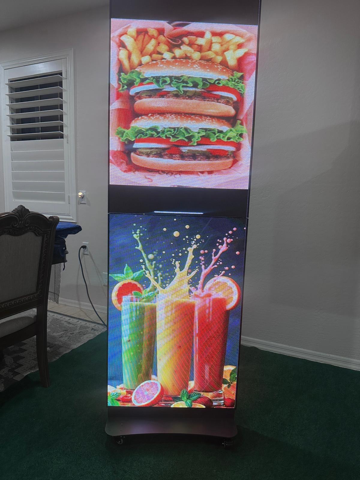 Foldable LED display detail view