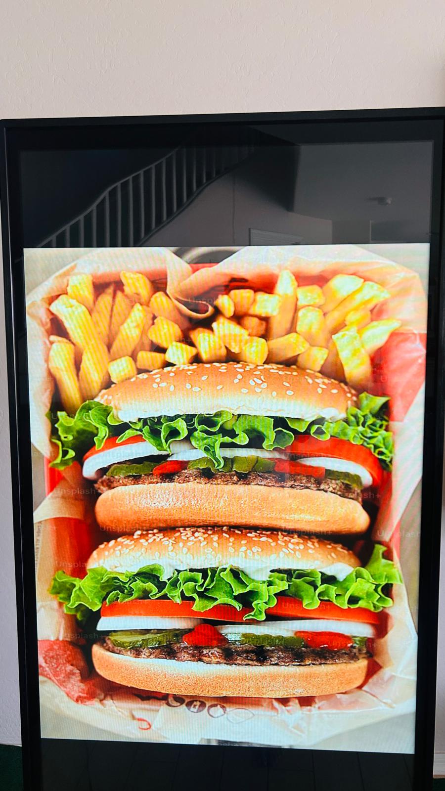 LCD digital signage installed view